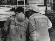 old photo of fire fighters