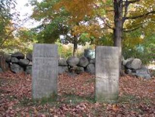 headstone in a cemetery 